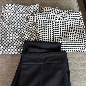 Jules & Leopold Black and Patterned Women's Pants